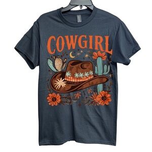 Western Cowboy Black Graphic Tee